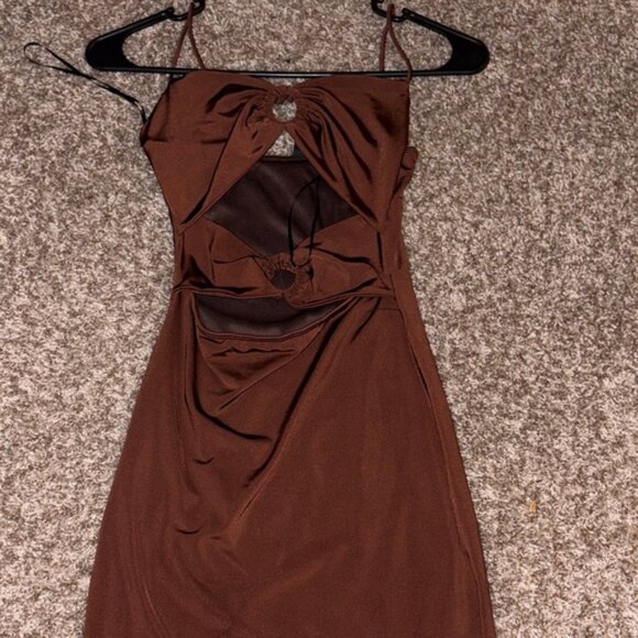 Windsor Chocolate Brown Mini Dress - Picture 1 of 3
